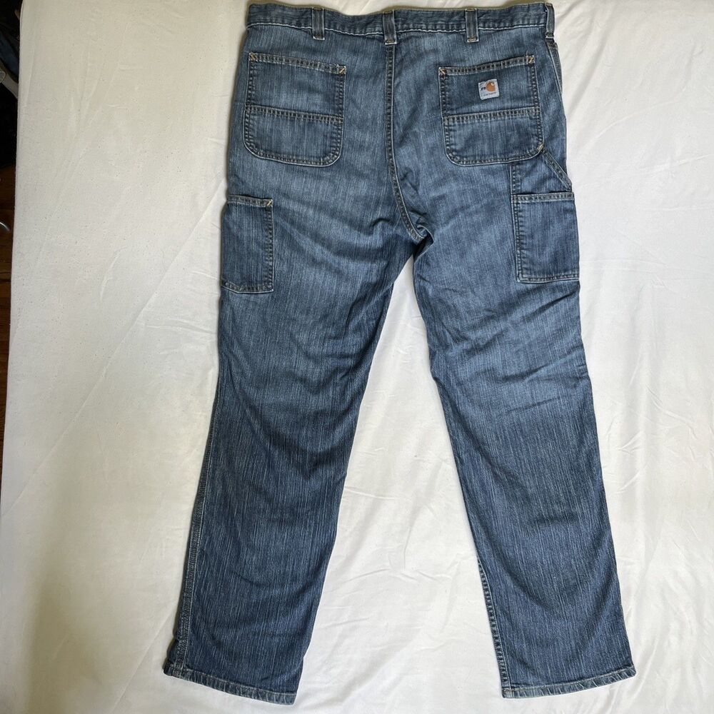 Carhartt FR Flame Resistant Relaxed Fit Denim Jeans 42x32 104633 Pockets Work